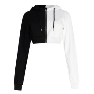 Two-Tone Crop Hoodie