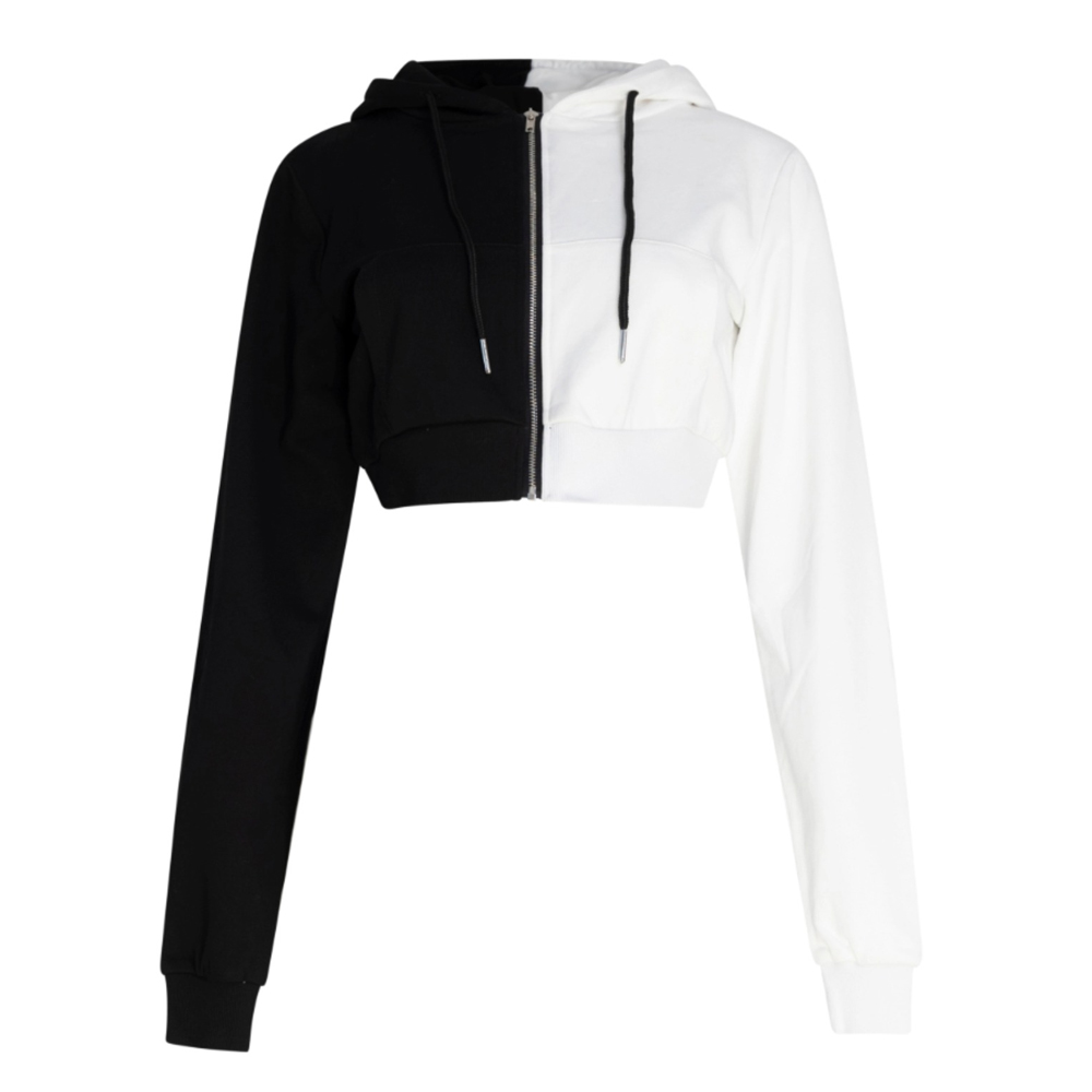 Two-Tone Crop Hoodie